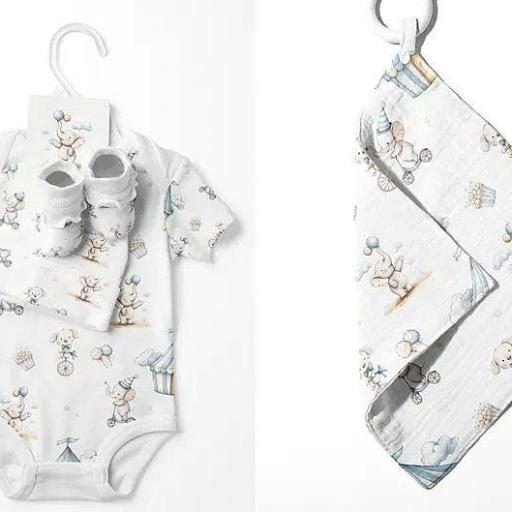 ELEFANTES EN EL CIRCO  ALGODÓN PREMIUM 130 GR   [1]