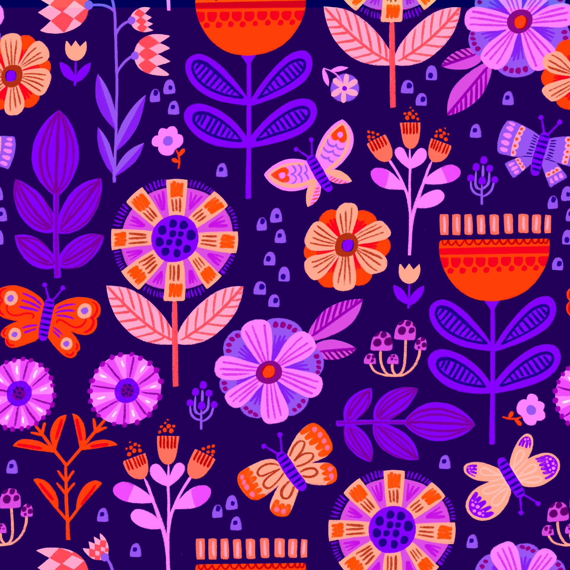 FLORAL BOHEMIO 1 ( EN 10 TEJIDOS DISTINTOS )