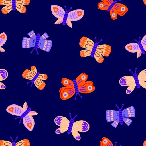 SERIE FLORAL BOHEMIO MARIPOSAS 5 ( EN 10 TEJIDOS DISTINTOS )