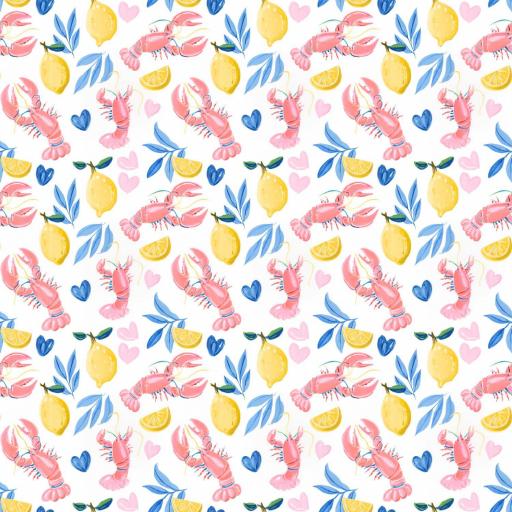 SERIE SANTORINI LANGOSTAS Y LIMONES    ( EN 10 TEJIDOS DISTINTOS )  [0]