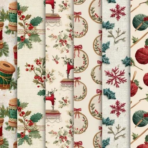 MOTIVOS DE COSTURA NAVIDAD RÚSTICA 2  ( EN 10 TEJIDOS DISTINTOS ) [1]