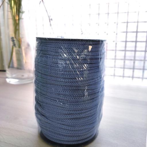 100 METROS CORDÓN 6 MM POLIÉSTER AZUL DELFÍN