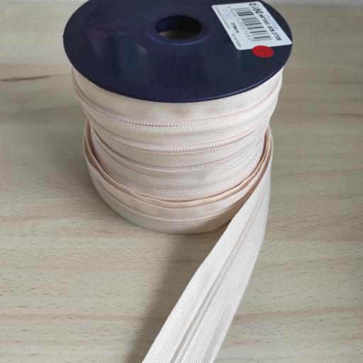 CREMALLERA CONTINUA NYLON  MAYA 5  HUESO