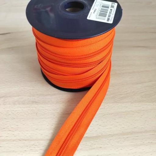 CREMALLERA CONTINUA NYLON  MAYA 5  NARANJA MANGO