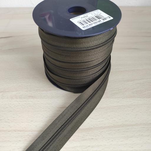 CREMALLERA CONTINUA NYLON  MAYA 5 MILITAR OSCURO
