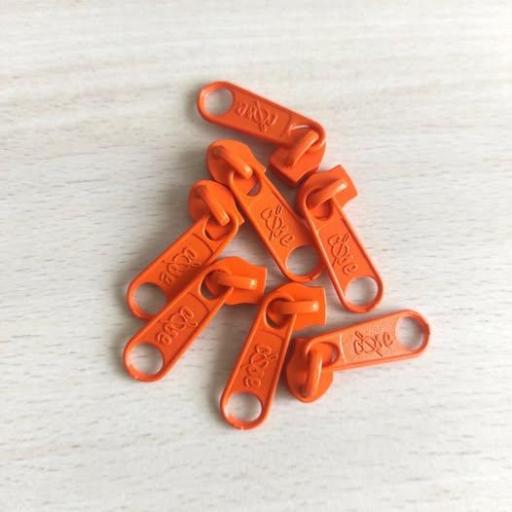 CURSOR PARA CREMALLERA NYLON DE 5 mm NARANJA MANGO 
