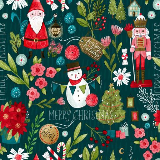 SERIE NAVIDAD BOLA DE NIEVE VERDE     ( EN 10 TEJIDOS DISTINTOS )  [0]