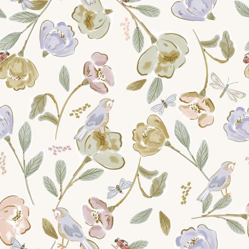 CANVA IMPERMEABLE FLORES Y PAJARITOS DARA 