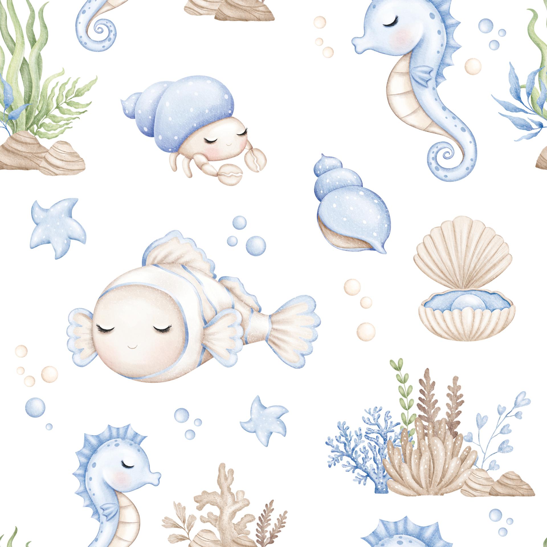 BAJO EL MAR BABY 4 ( EN 10 TEJIDOS DISTINTOS )