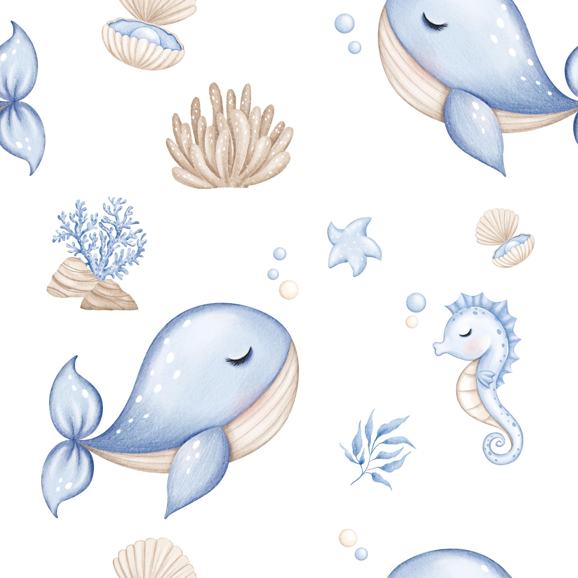 BAJO EL MAR BABY 1 ( EN 10 TEJIDOS DISTINTOS )