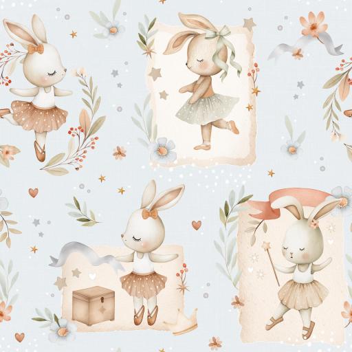 DANZA DE CONEJITAS  DISEÑO EXCLUSIVO   ( EN 10 TEJIDOS DISTINTOS ) 