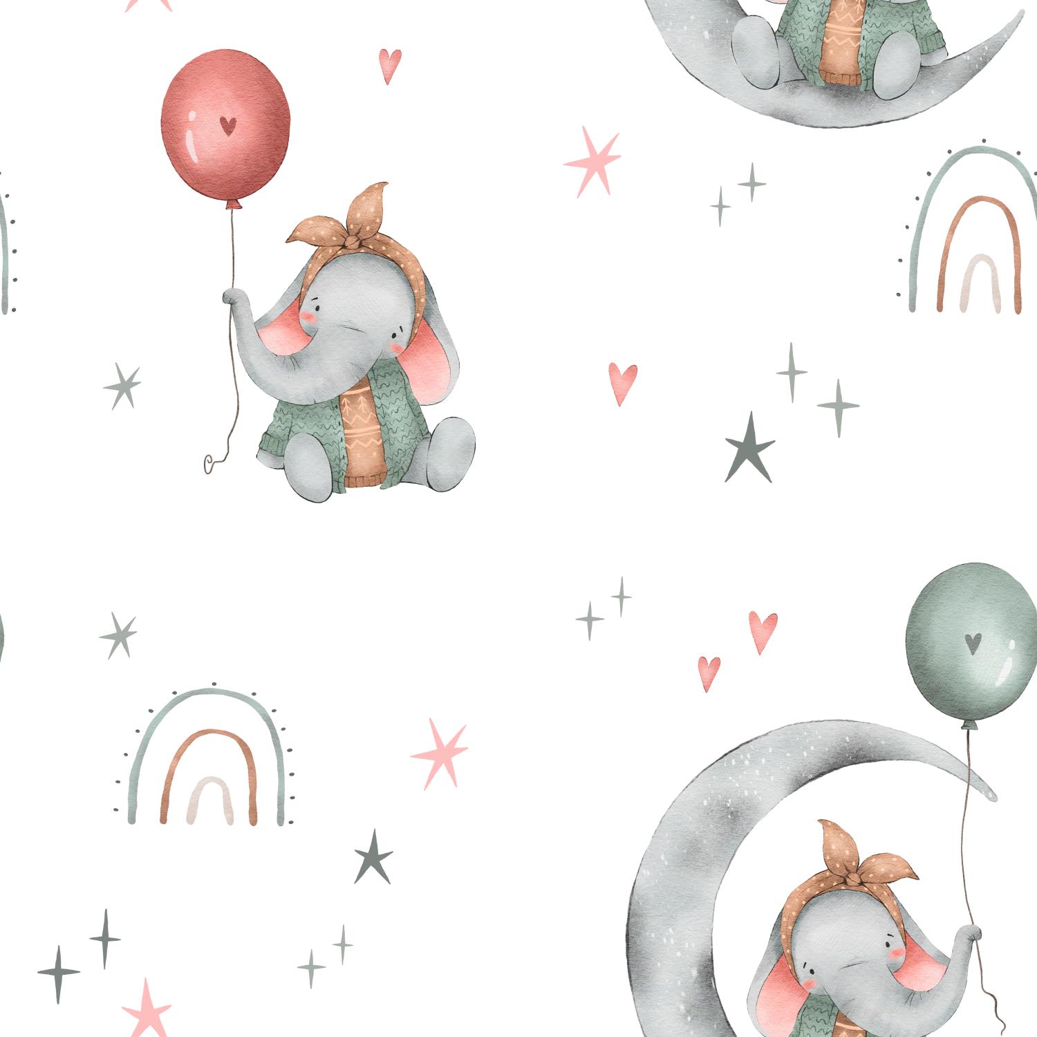 ELEFANTES EN EL CIELO ALGODÓN PREMIUM 130 GR