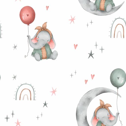 ELEFANTES EN EL CIELO    ALGODÓN PREMIUM 130 GR  [0]