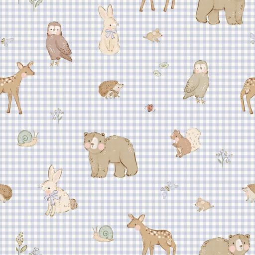 FAMILIA DEL BOSQUE VICHY AZUL   ( EN 10 TEJIDOS DISTINTOS )  [0]