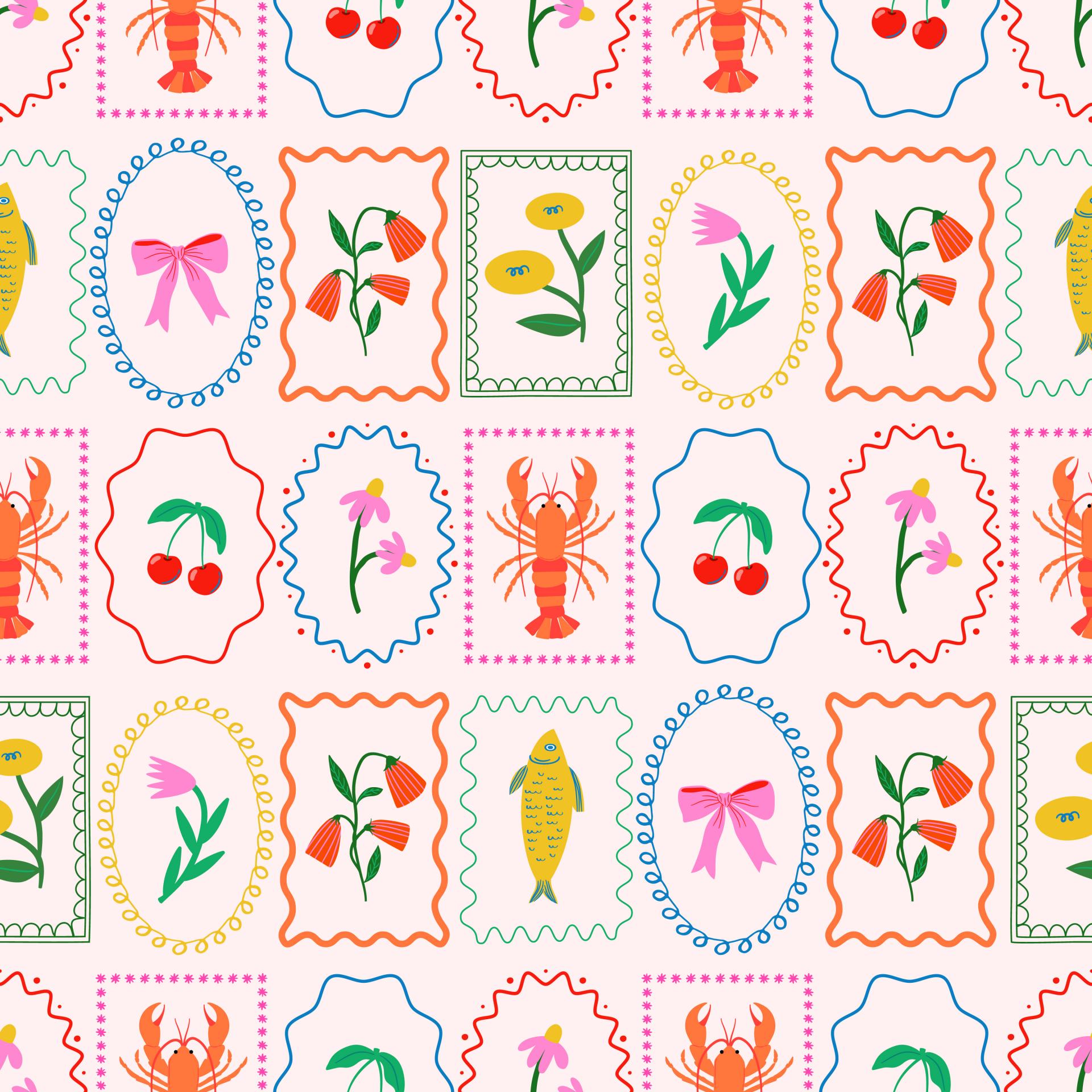 ESTAMPADO VERANO SERIE LANGOSTAS 1 ( EN 10 TEJIDOS DISTINTOS )