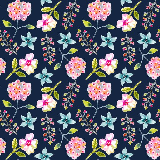 FLORAL NAVI   ALGODÓN PREMIUM 153 GR 