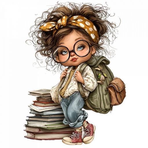 TRANSFER DTF NIÑAS COLEGIO LIBROS 11 ( 12/14 cm )    [0]