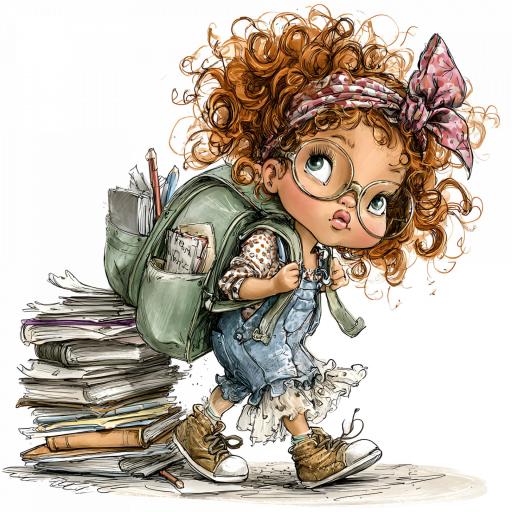 TRANSFER DTF NIÑAS COLEGIO LIBROS 12 ( 12/14 cm )    [0]