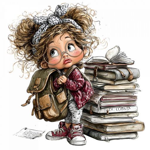 TRANSFER DTF NIÑAS COLEGIO LIBROS 14 ( 12/14 cm )    [0]