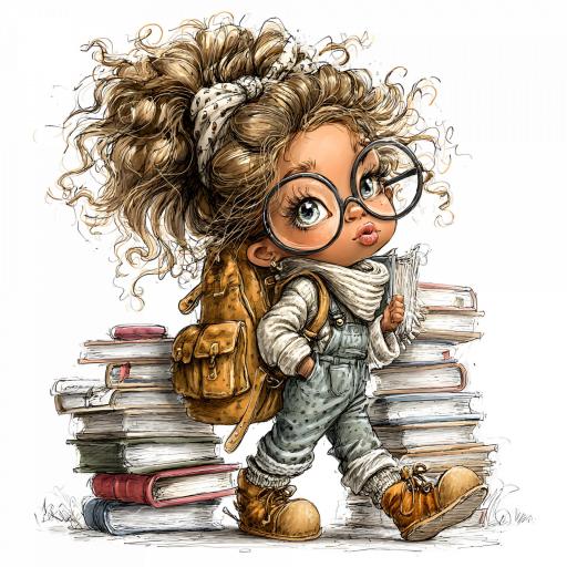 TRANSFER DTF NIÑAS COLEGIO LIBROS 6  ( 12/14 cm )    [0]