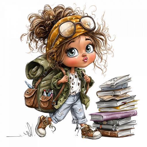TRANSFER DTF NIÑAS COLEGIO LIBROS 7 ( 12/14 cm )    [0]