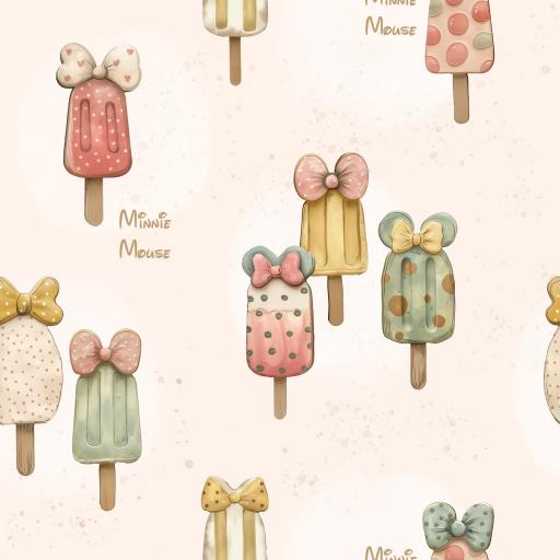 HELADOS LAZO FONDO ROSA SUAVE    ( EN 10 TEJIDOS DISTINTOS )
