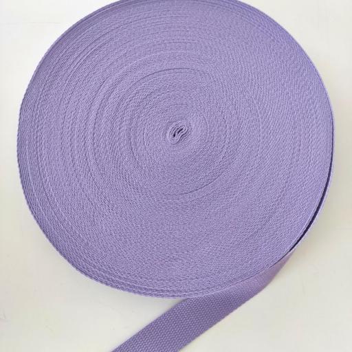 CINTA DE MOCHILA POLIESTER TACTO ALGODÓN 30 mm MALVA
