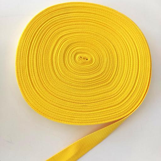 CINTA DE MOCHILA POLIESTER TACTO ALGODÓN 30 mm AMARILLO