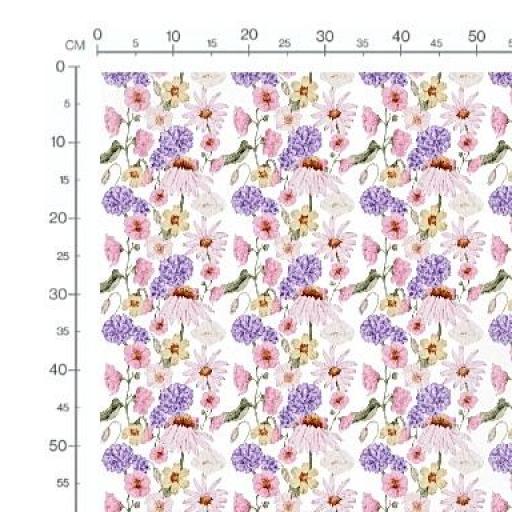 JARDÍN COLORIDO BLANCO      ( EN 10 TEJIDOS DISTINTOS )  [1]