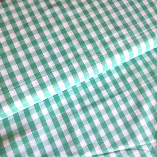  VICHY ALGODÓN CAMISERIA VERDE MENTA VIVO  1CM [0]