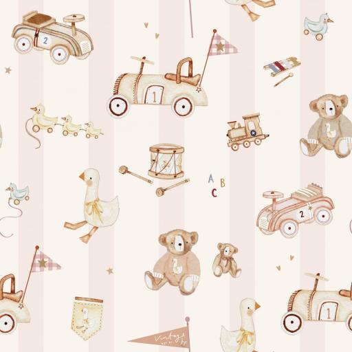   JUGUETES RETRO RAYAS  ROSA ALGODÓN PREMIUM 130 GR   [0]