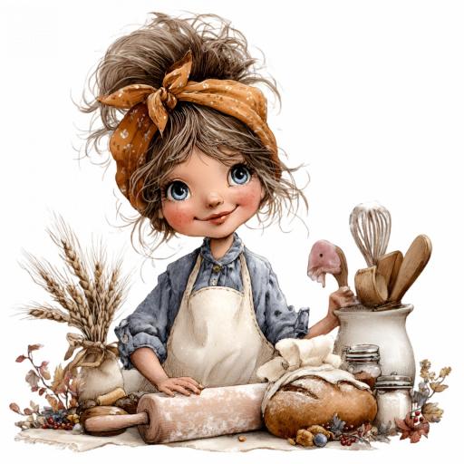 TRANSFER DTF CHICAS COCINA  C ( 12/14 cm )    [2]