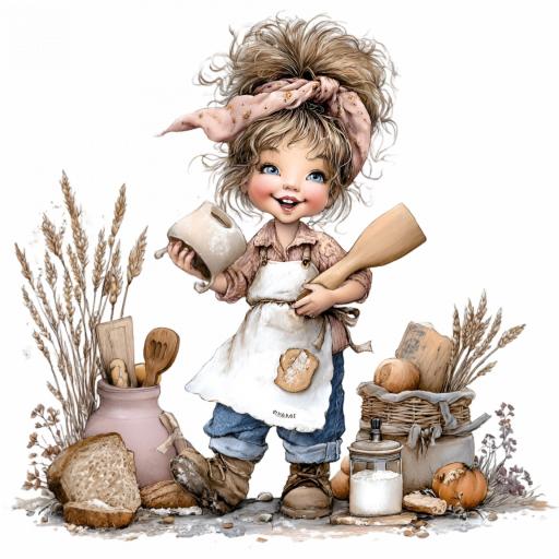 TRANSFER DTF CHICAS COCINA  C ( 12/14 cm )    [3]
