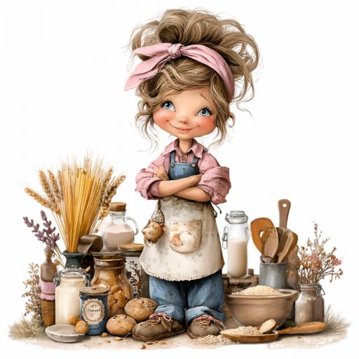 TRANSFER DTF CHICAS COCINA A  ( 12/14 cm )    [4]