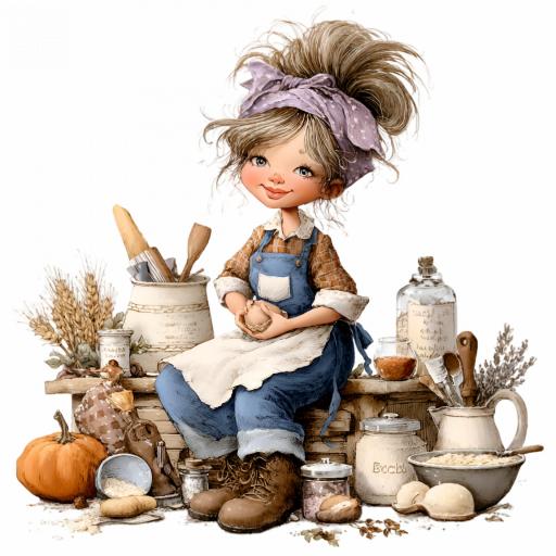 TRANSFER DTF CHICAS COCINA B  ( 12/14 cm )    [2]