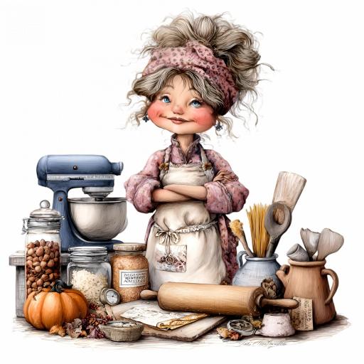 TRANSFER DTF CHICAS COCINA B  ( 12/14 cm )    [3]