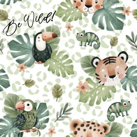 LEOPARDO VIDA SALVAJE MANCHAS VERDES CANVA IMPERMEABLE