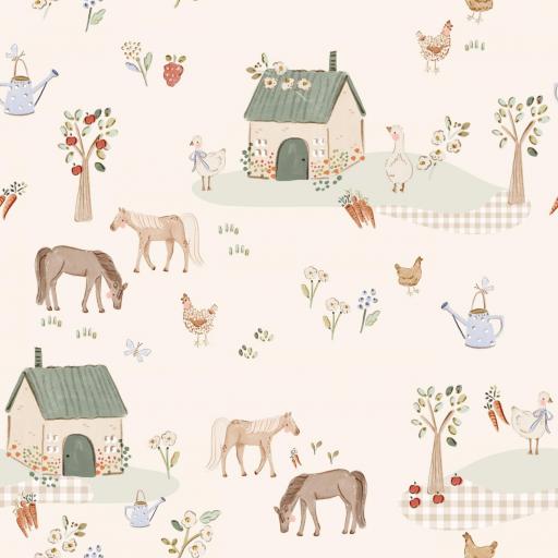 COLECCIÓN GRANJA LA CASITA VERDE ESTILO COTTAGE 1    ( EN 10 TEJIDOS DISTINTOS ) 
