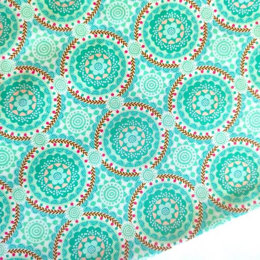 PATCHWORK AMERICANO LLAMA NIRVANA MEDALLIONS TURQUESA 
