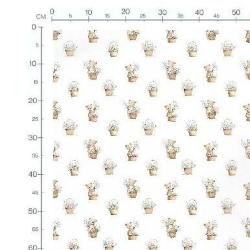 OSITO Y CESTITAS DE FLORES    ( EN 10 TEJIDOS DISTINTOS ) [1]