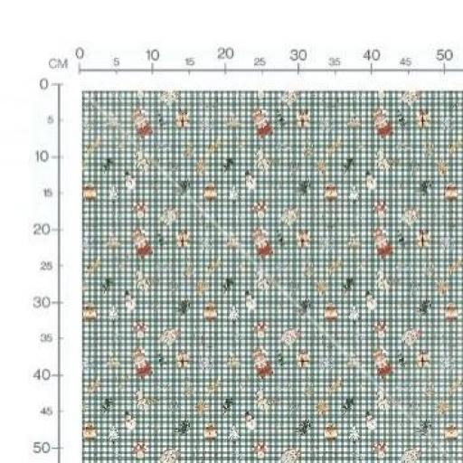 NAVIDAD OSITOS HELY VICHY VERDE    ( EN 10 TEJIDOS DISTINTOS )  [1]