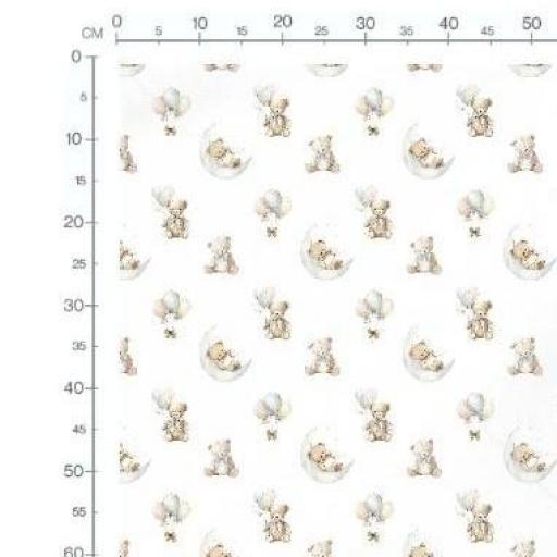 OSITO CON GLOBOS EN LA LUNA    ( EN 10 TEJIDOS DISTINTOS ) [1]