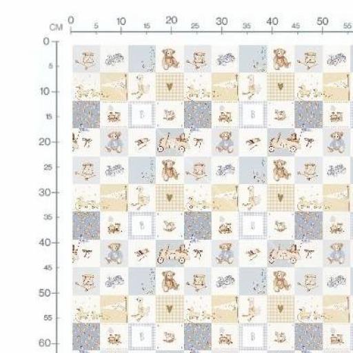   JUGUETES RETRO CUADROS CELESTE     ( EN 10 TEJIDOS DISTINTOS )  [1]