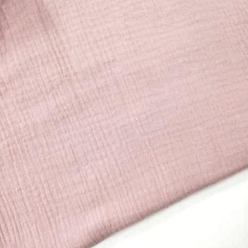  DOBLE GASA MUSELINA LISA ROSA SALMON