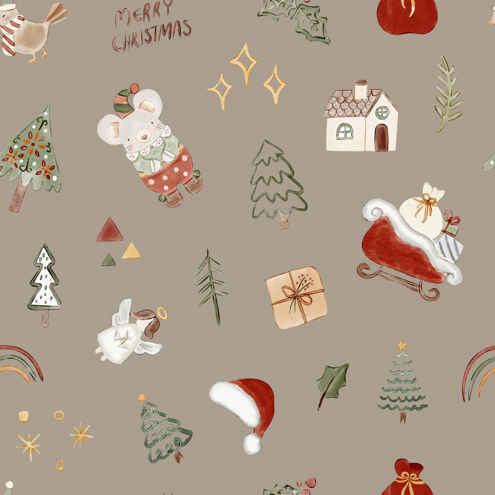 NAVIDAD TRINEOS SERIE HELY BEIG 5   ( EN 10 TEJIDOS DISTINTOS )