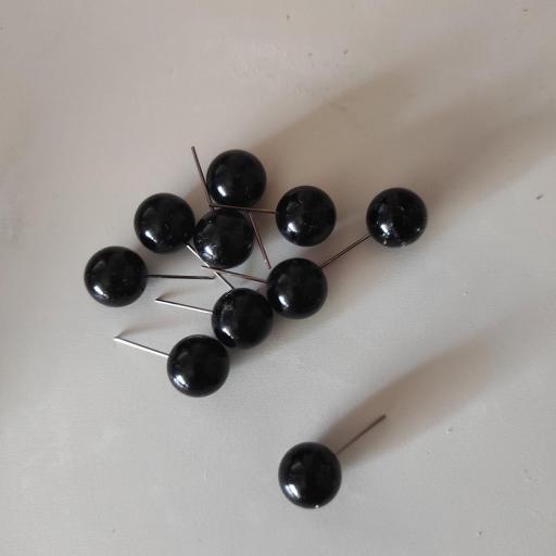 OJOS DE MUÑECAS CON AGUJA DE 12 mm ( PACK 10 UNIDADES )  