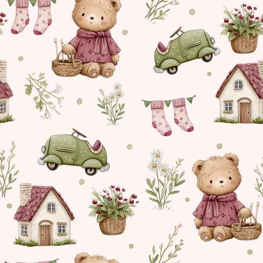 OSITOS CASITAS Y COCHES     ( EN 10 TEJIDOS DISTINTOS )  [0]