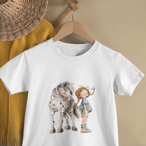 CAMISETA BEBÉ BLANCO IMPRESA PIPI CALZASLARGAS  [0]