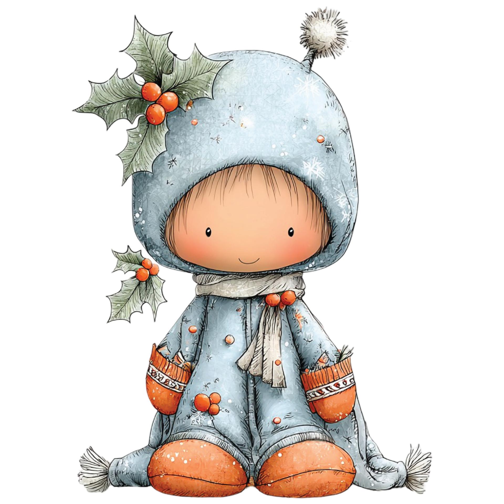 TRANSFER DTF NIÑOS DE NAVIDAD 4 ( 13/14 cm )