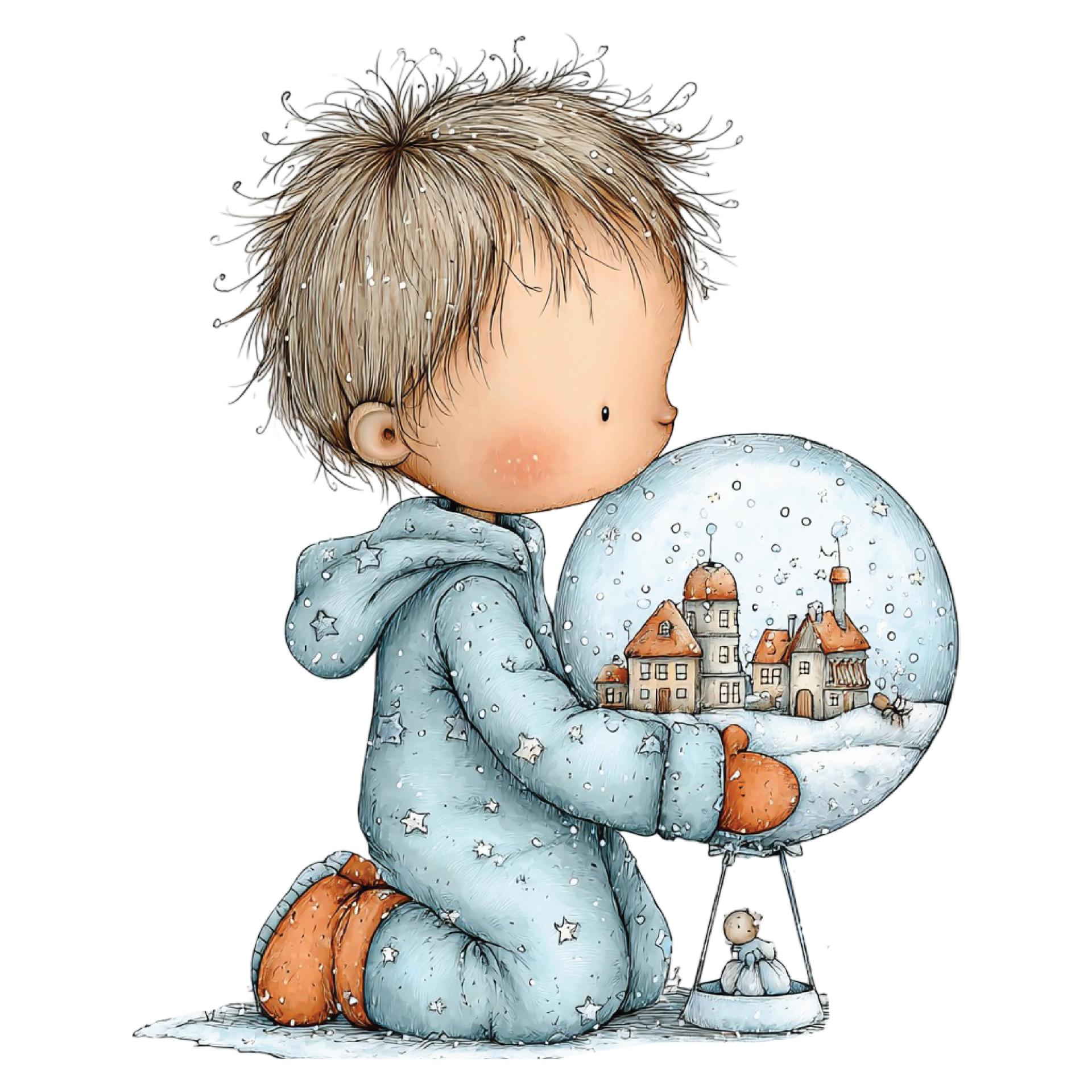 TRANSFER DTF NIÑOS DE NAVIDAD 6 ( 13/14 cm )